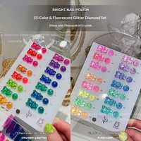 Vendeen Gel Pailleté Lumineux Clignotant Imperméable Non Toxique Série 15 Couleurs Ensemble Multi-Styles Réfléchissant Dansant Fluorescent