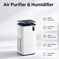 Harga Grosir 2 in 1 Pembersih Udara dan Pelembap Udara HEPA13 PM2.5 Tuya WiFi Pintar untuk Rumah Kamar Tidur Besar
