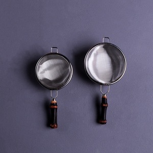 Stainless Steel Tea Strainer 304 Mesh Reusable Bamboo Handle Tea Brewing Filter Net Creative Retro Japanese Style - Product Image 1