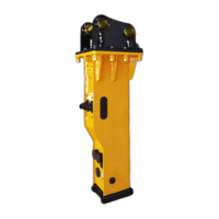 SD KINGTECH 68 Brise-roche hydraulique pour mini-excavatrice, burin de 68 mm, type silencieux, compatible avec les pompes de 5,0 à 7,0 tonnes, composant essentiel pour pondeuse vibrante