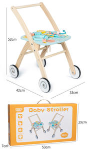 COMMIKI Bois Enfants Push Walker Occupé Conseil <span class=keywords><strong>Activité</strong></span> Jouet Faire semblant Jouer Bébé Apprentissage <span class=keywords><strong>Chariot</strong></span> avec Xylophone et Jeu de Couleur - Product Image 6