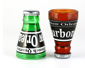 Accesorios de Bar Impresión transparente Color Botella de cerveza Decoración en forma de vaso de chupito de licor Vidrio vivo Fiesta clásica - Product Image 6