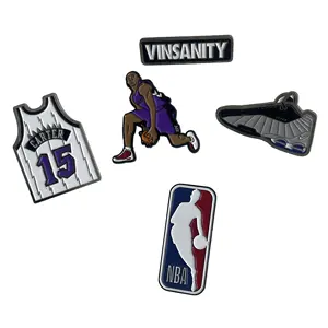 Customized Bespoke Sports Events NBA Athletes Sneakers Jersey Vests Logo Combination Commemorative Gifts Brooch Soft Enamel Pins