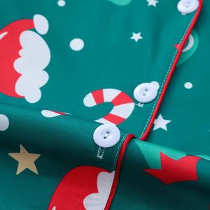 <span class=keywords><strong>Pyjama</strong></span> cardigan à manches longues pour <span class=keywords><strong>femme</strong></span>, taille élastique, col rabattu, respirant, imprimé <span class=keywords><strong>de</strong></span> Noël, vêtements <span class=keywords><strong>de</strong></span> nuit d'été, quatre chaussettes - Product Image 4