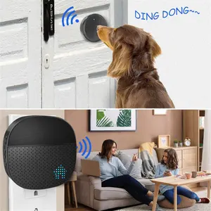 Emergency Dog Door Bell Wireless Potty Training Press Button Touch Button Dog Bells Barking Doorbell