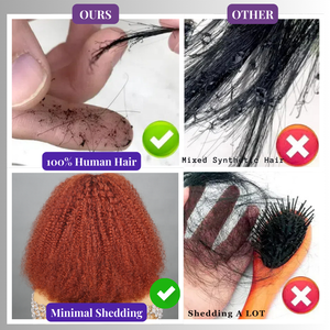 วิกผมชาวเวียดนาม100% 13x4ผมหยิกหนา250ผมสีขิงวิกผมมนุษย์ผมหยิกเป็นคู่ความละเอียดสูง - Product Image 4