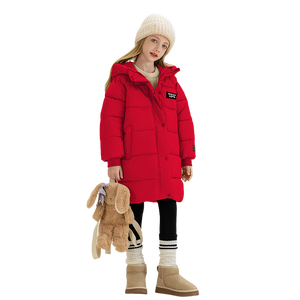 Giacca Invernale Lunga Imbottita in Cotone per Ragazze con Fodera Calda in Cotone - Product Image 1