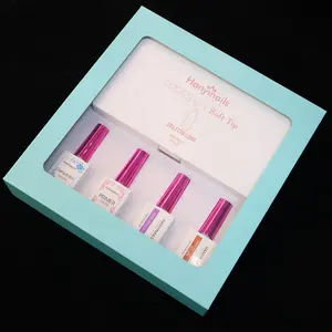 Hanyinails Bán Sỉ Nhãn Hiệu Riêng Bộ Đầu Móng Gel Mềm Ép Toàn Bộ Bao Bì Ép Lên Móng