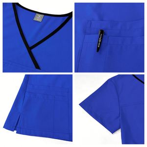 Elastic Anti Wrinkle <b>Scrub</b> <b>Set</b> High Quality Custom logo Nurse Hospital Uniform Medical <b>Scrub</b> <b>Set</b> Women's Jogging <b>Scrub</b> <b>Set</b> - Product Image 2