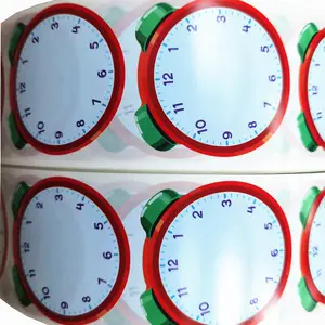 Autocollants personnalisés pour horloge avec Logo, autocollants de cercle de montre, autocollants d'apprentissage de l'heure pour enfants