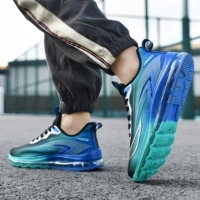 Nouvelles chaussures de sport décontractées pour hommes avec empeigne en mesh respirant, semelle intermédiaire en caoutchouc et amorti, chaussures de course décontractées