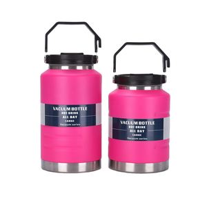 1500Ml 304 Stainless Steel Thermal Large Capacity Outdoor Camping Portable Dual Drinking Lid Handle Pot Ice Bucket Water <b>Bottle</b> - Product Image 1