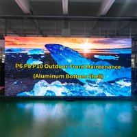 Solución de gabinete de aluminio de ahorro de energía colorida al aire libre impermeable P8 LED pantalla de visualización al aire libre alquiler Led Pantalla de pared de video