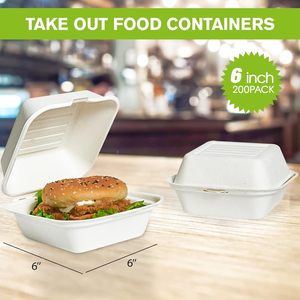 Boîte à lunch compartimentée en bagasse de canne à sucre biodégradable de qualité alimentaire, vaisselle jetable pour plats à emporter - Product Image 2