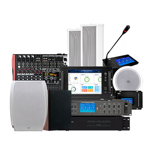 Système complet de musique d'ambiance pour diffusion en réseau en supermarché avec haut-parleurs de plafond et amplificateurs stéréo Ethernet - Product Image 1