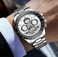 Montre mécanique entièrement automatique, montre mécanique lumineuse, montre multifonction, montre pour homme, montre pour homme d'affaires