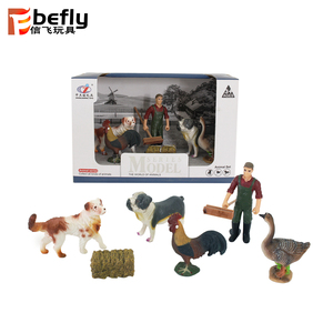 Enfants chien coq d'oie figure <span class=keywords><strong>fram</strong></span> jouer ensemble jouet en plastique animal - Product Image 2