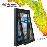 Ventana de impacto NOA ventanas corredizas de aluminio a prueba de huracanes de Florida para casa de Villa