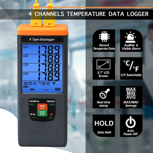 Medidor de Termopar Tipo K con Instrumento de Temperatura de 4 Canales, Capacidad de Registro de 48K, Registro de Datos y Salida CSV - Product Image 3