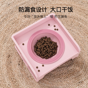 Dini Pet Cube – Support surélevé en céramique pour gamelles de chat et chien, station d'alimentation anti-fuite avec protection du cou, pour table - Product Image 2