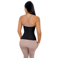 25 corsets d'os en acier respirant noir taille élastique formateur une pièce Latex serre-taille sablier corps Shaper