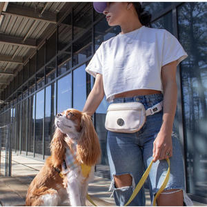 Bolso <span class=keywords><strong>de</strong></span> nailon negro para Perro, bolsa <span class=keywords><strong>de</strong></span> hombro para aperitivos, caminar, con agujero, logo - Product Image 2