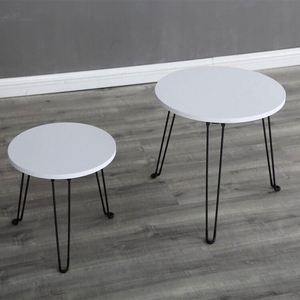 Cheap Portable Modern Metal Wire Frame Round <b>Adjustable</b> <b>Height</b> European Style Coffee <b>Table</b> for Home Office Living Room - Product Image 6