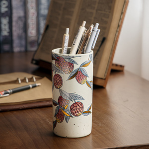 Support à baguettes en grès peint à la main, motif litchi, résistant aux hautes températures, <span class=keywords><strong>pour</strong></span> <span class=keywords><strong>ustensiles</strong></span> <span class=keywords><strong>de</strong></span> <span class=keywords><strong>cuisine</strong></span>, idéal <span class=keywords><strong>pour</strong></span> les zones d'hébergement - Product Image 4