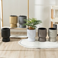 Pot Bunga Besar P409 Nordic Simple Resin Plastik Tebal, Self-Watering, Tahan Lama, Hemat Air, Anti-Semen, Ringan