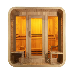 Canadian Hemlock Outdoor Red Cedar Steam Wet Front Porch Wooden Sauna Room for Massage - Product Image 1