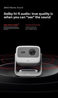 Projecteur DLP JMGO N1S 4K triple laser avec cardan, projection murale longue portée en plein jour, 3D intégré, 1500 lumens, portable