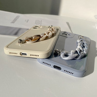 Coque souple en TPU avec Bracelet de main pour iPhone 13, pour filles, 6s, 7, 8 Plus, Xr, Xs Max, tendance, nouvelle collection