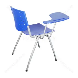 حار بيع الفصول الدراسية كرسي مع الأجهزة اللوحية ، مقاعد مدرسية مع دفتر قطع والطلاب مقاعد بلاستيكية مع دراسة اللوحية