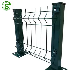 耐用的方形Nylofor 3D围栏商用镀锌钢焊接弧形3d丝网围栏3d弧形丝网围栏