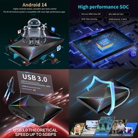 Reproductor de medios Ethernet de 1000M, actualización de Firmware, decodificador R69 Plus allwinner h728 4K Smart Android 14 TV box r69 plus