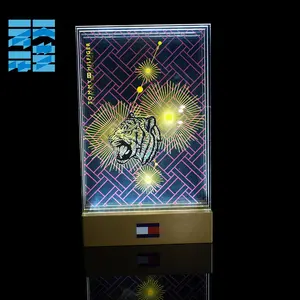 Manufacturer factory supplier OEM Custom Made Acrylic LED Display Case with Laser Logo acrylic brand sign
