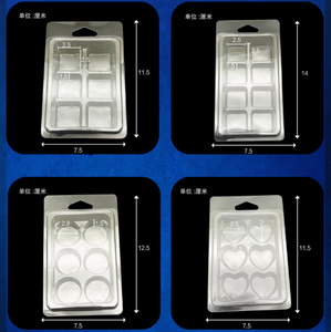 Spot vela blister 6 rejilla 8 rejilla aromaterapia cera bloque aceite esencial caja de plástico transparente cera derretir embalaje <span class=keywords><strong>Shell</strong></span> - Product Image 6