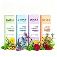 Stylo inhalateur nasal OEM aux extraits de plantes, 600 utilisations, détox pulmonaire, diffuseur d'aromathérapie au molène, infusé aux huiles essentielles
