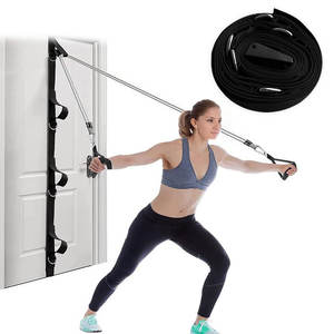 Sangle d'ancrage de porte pour bandes de résistance Ancre multipoint sécurisée Gym pour bandes d'exercice de fitness à domicile Fixation d'ancrage de porte - Product Image 1