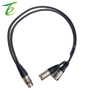 1 cannone madre a due cannoni maschio 1 minuto 2 maschio a femmina XLR cannone audio linea di bilanciamento collegamento per chitarra microfono - Product Image 4