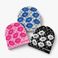 Bonnet d'hiver personnalisé en acrylique doux avec logo jacquard imprimé sur toute la surface, style streetwear hip-hop pour adultes, vente en gros