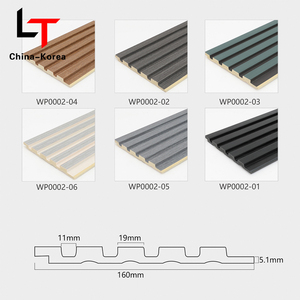 Highquality co-đùn WPC tường ốp rãnh bên ngoài Gỗ nhựa composite slat rãnh bảng điều khiển cho thiết kế nội thất ngoài trời - Product Image 2
