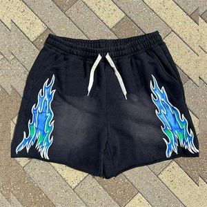 Personnalisé Hommes Vintage Sun Dye Fade Sweat Coton Shorts Bord Brut Sérigraphie Hommes Acide Lavage Shorts - Product Image 2