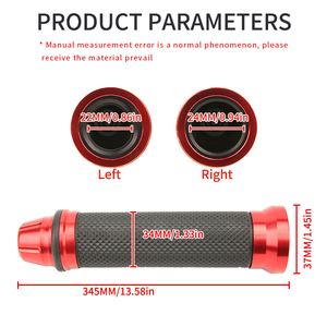 Oferta Quente Manopla de Borracha de Liga de Alumínio Universal para Moto, Quadriciclo <span class=keywords><strong>e</strong></span> <span class=keywords><strong>E</strong></span>-Bike 22mm 24mm Punho de Guidão para Motocicleta - Product Image 2