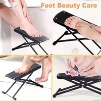 Repose-pieds réglable pour pédicure avec pédale en caoutchouc antidérapante Repose-pieds de beauté pour le soin des ongles des orteils Fournitures pour ongles