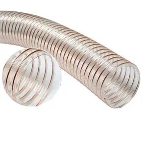 PU steel wire spiral duct polyurethane hose factory supply discount pipe pu duct hose