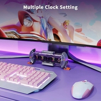 Divoom Times Gate pour horloge de table à tube lumineux métallique avec écran et écran personnalisable, produit électronique grand public