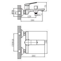 Meilleures ventes Robinet de baignoire à cascade en laiton de luxe Ablution mural Robinets de douche