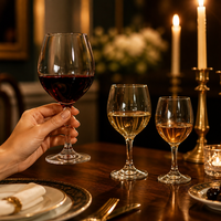 Verre à vin rouge classique, grand gobelet sur pied pour la maison, le dîner, le salon, la restauration, la distribution en gros, plusieurs tailles