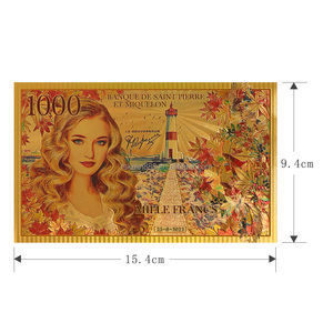 Billete de Banco de Oro de la Banca de San Pierre y Miquelón, Billete de Plástico Coleccionable Colorido, Recuerdo - Product Image 2